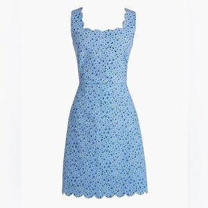 J CREW  Womens Basketweave scallop-edge dress size 6